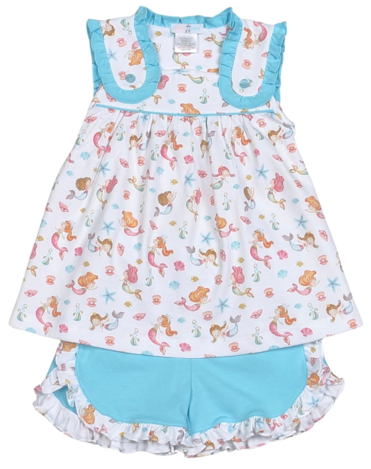 Mermaids Pima Short Set
