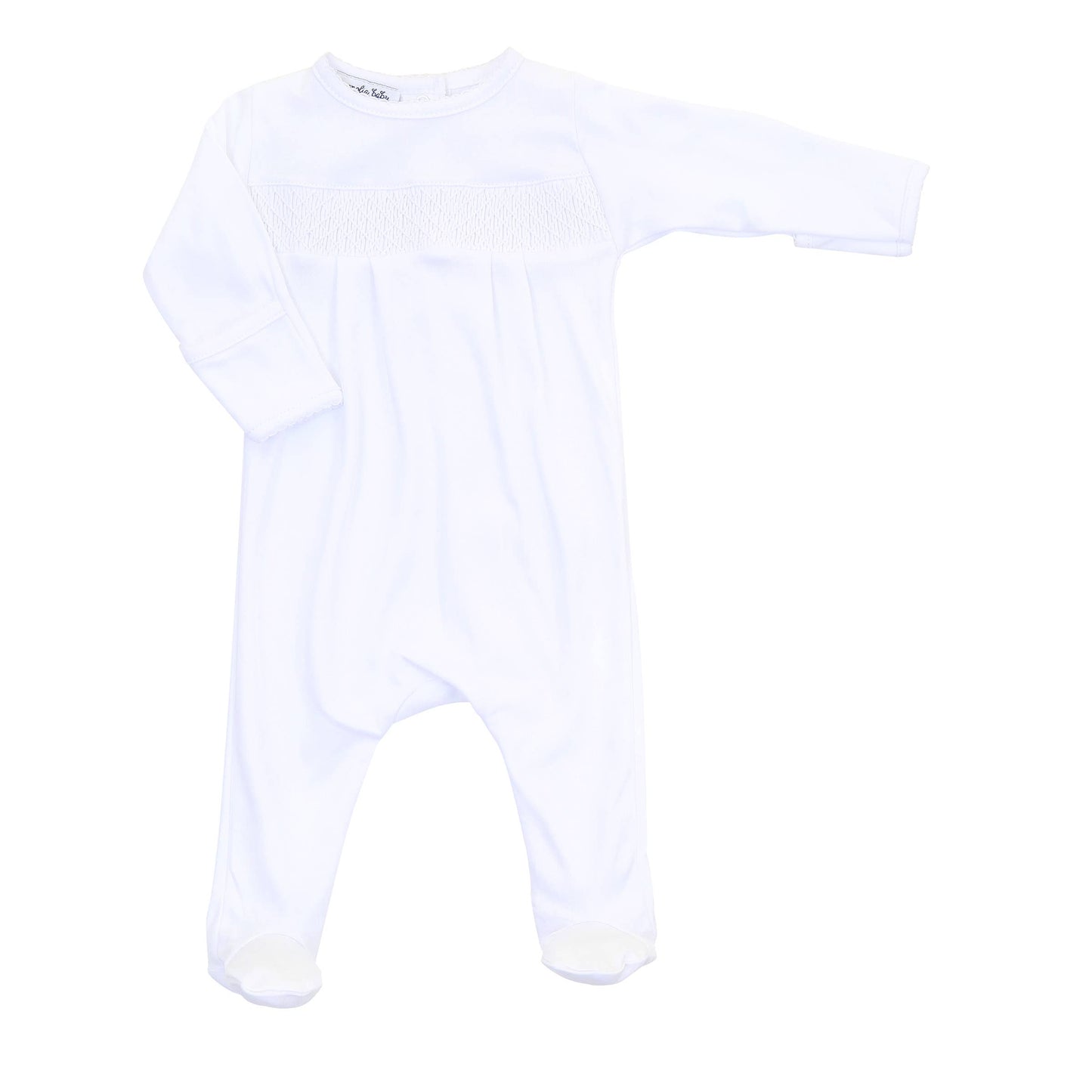 White Smocked Footie