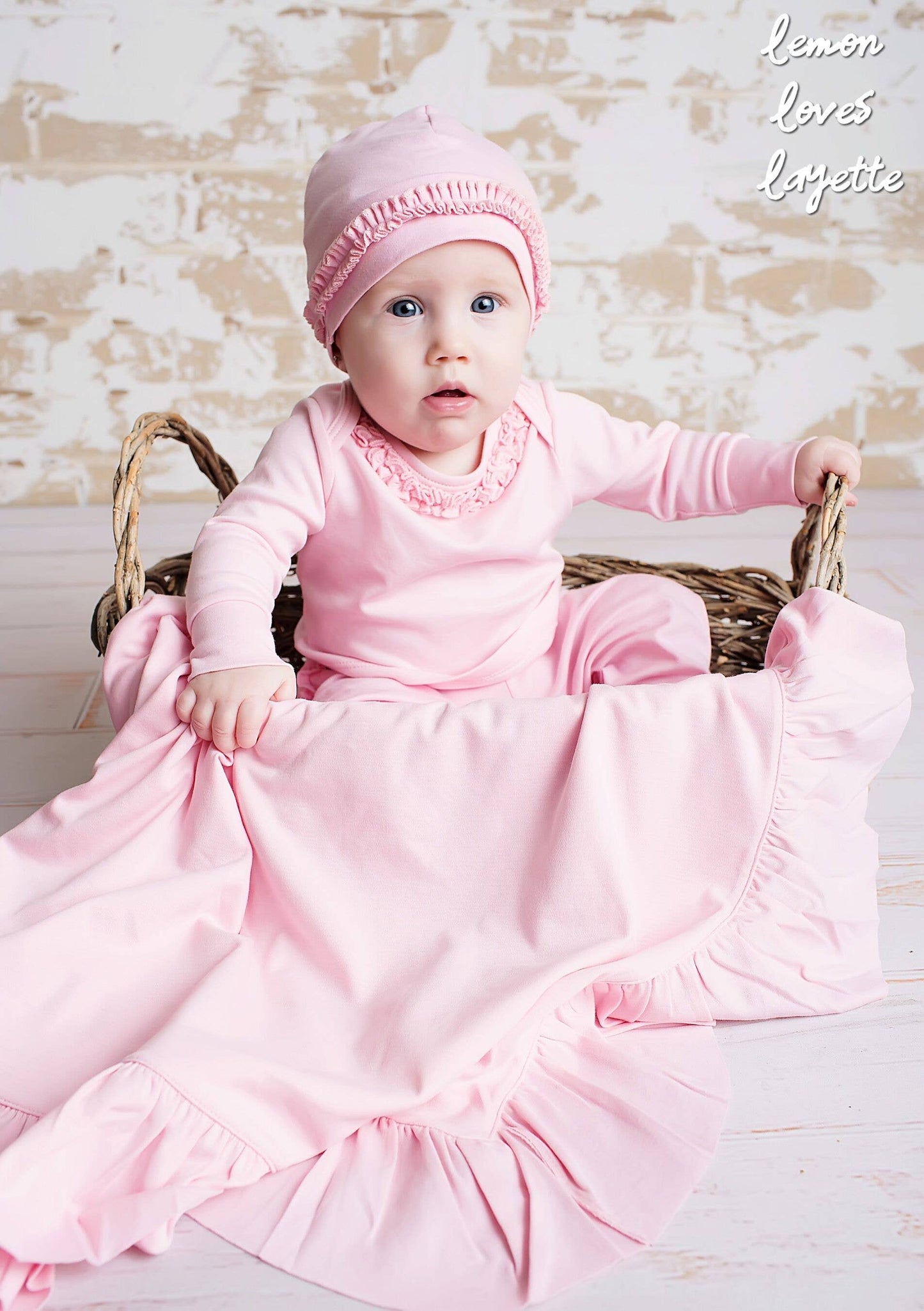 LAYETTE BASIC-Rose Shadow Anna Set: 0-3 Months