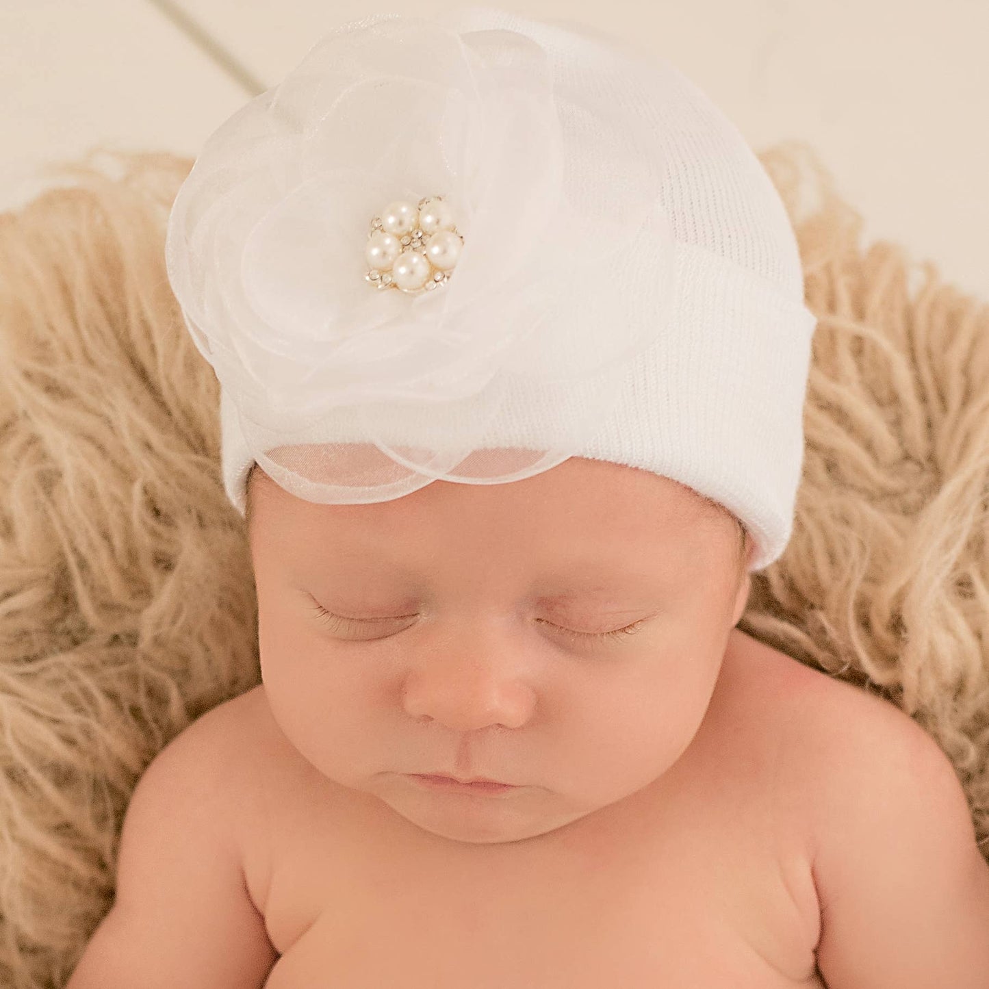 CHARLIZE Flower Newborn Girl Hospital Hat