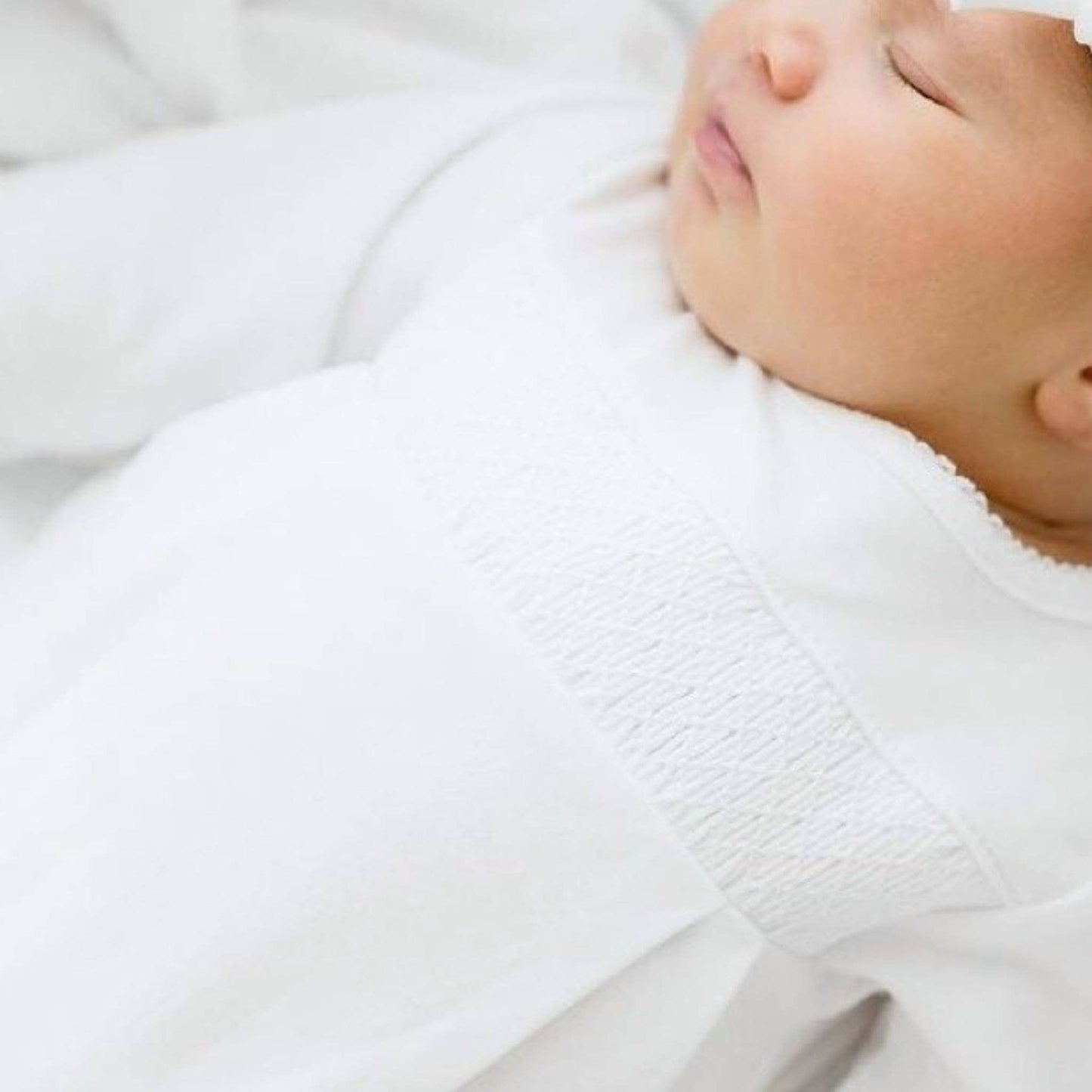 White Smocked Footie