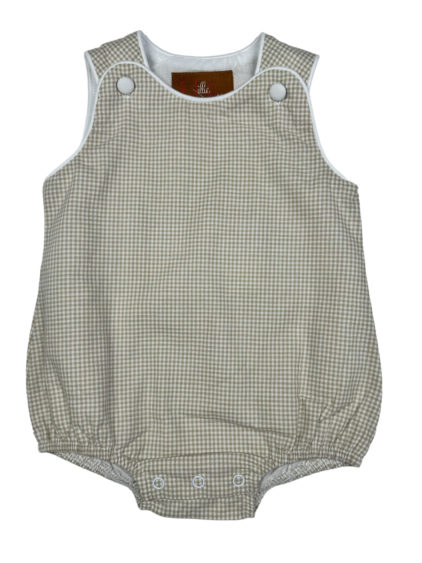 Brooks Bubble--Khaki Gingham: