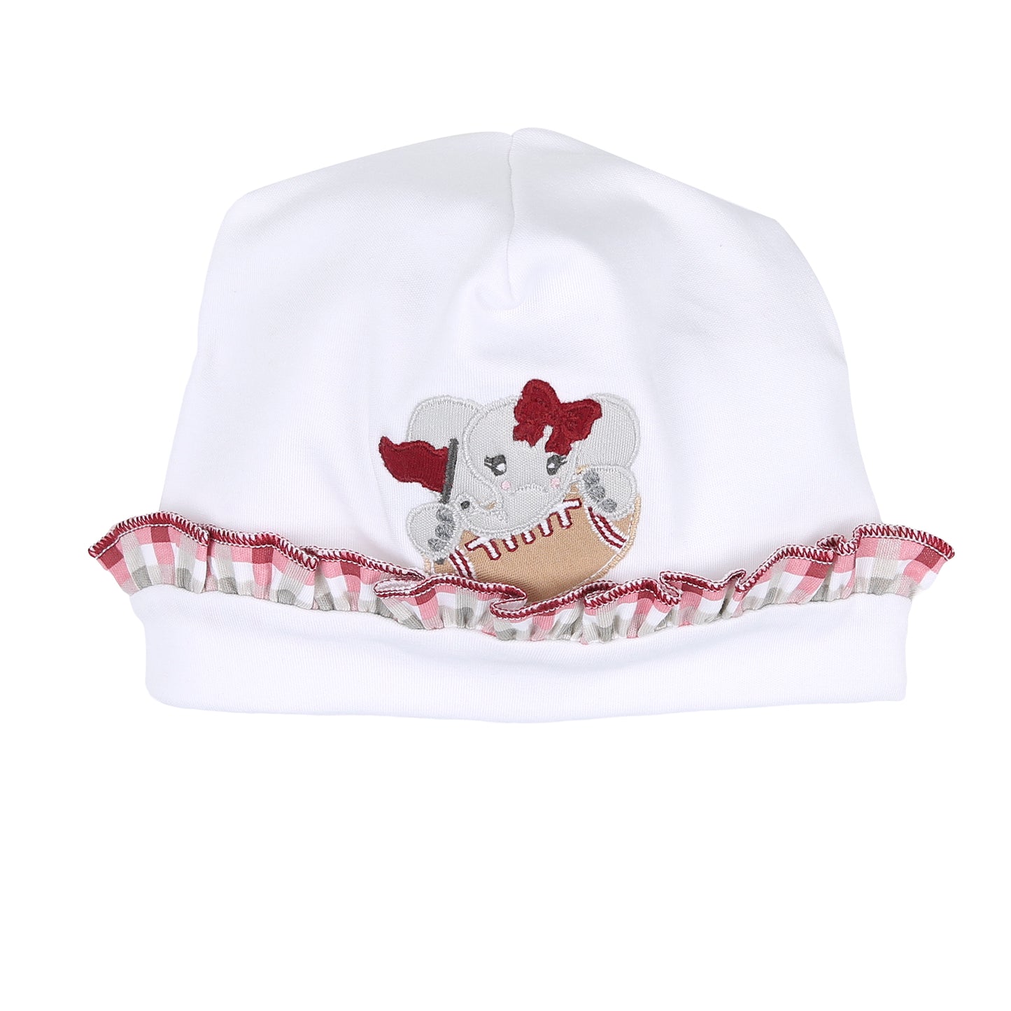 Alabama Elephant Football Applique Ruffle Hat Magnolia Baby