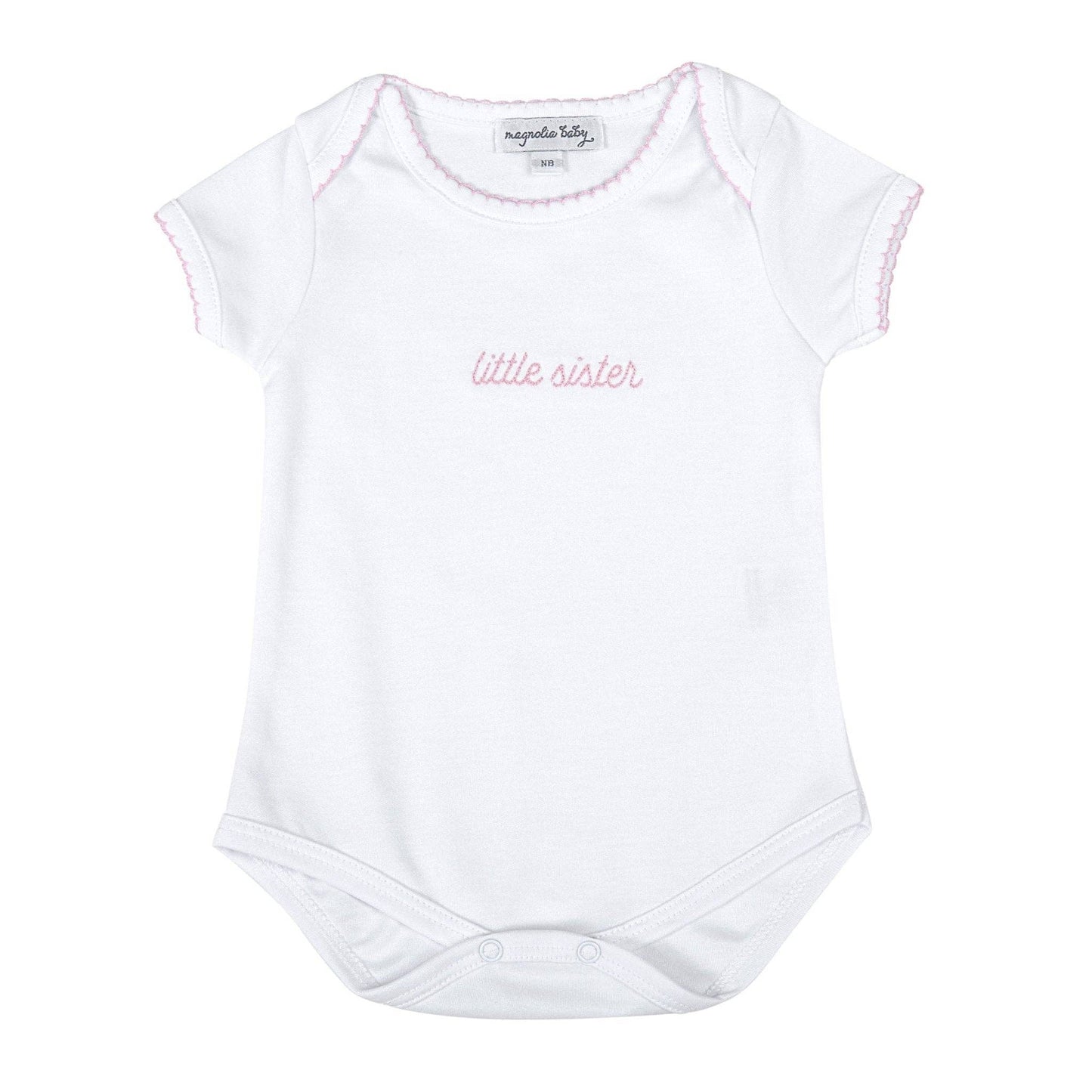 Little Sister Embroidered Short Sleeve Bodysuit