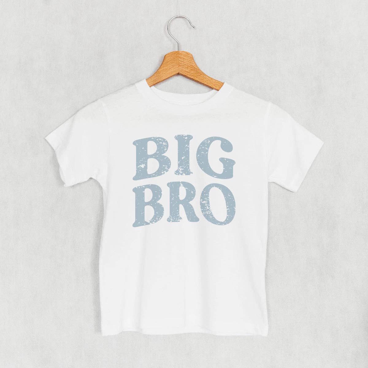Big Bro Distressed: White Toddler Tee