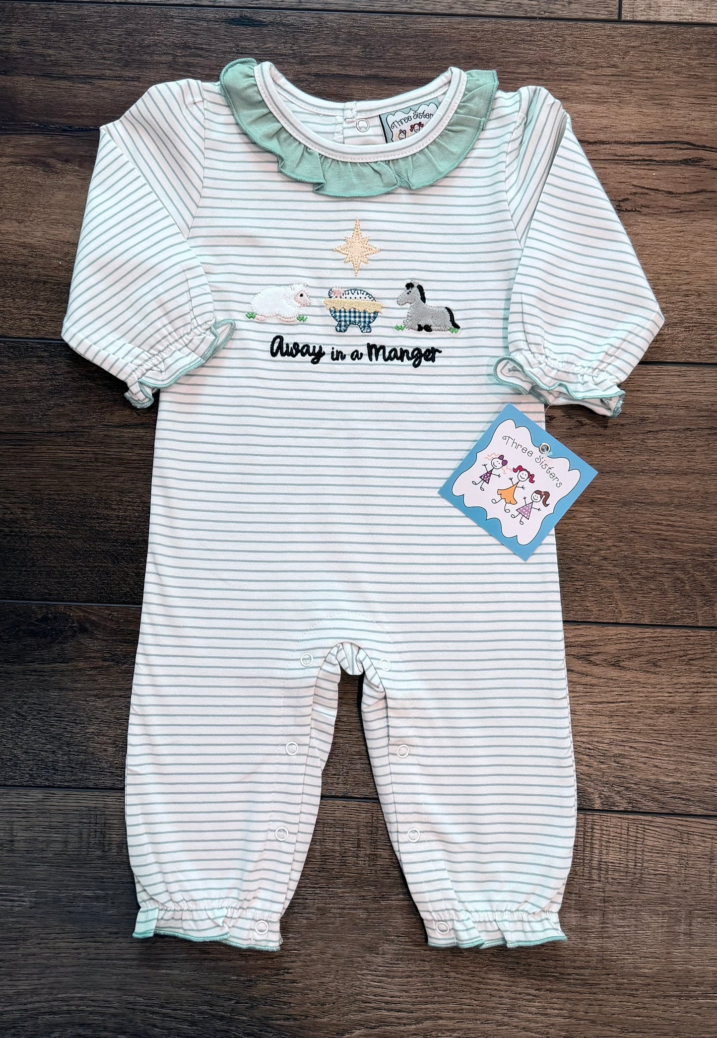 Away in a Manger Girls Romper