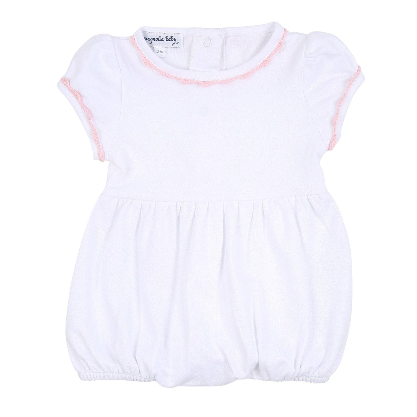 Baby Joy Bubble with Pink Crochet Trim