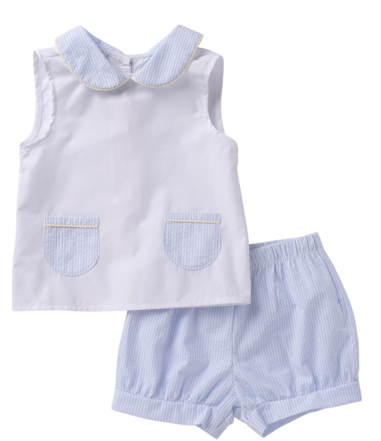 Light Blue Peter Pan Short Set