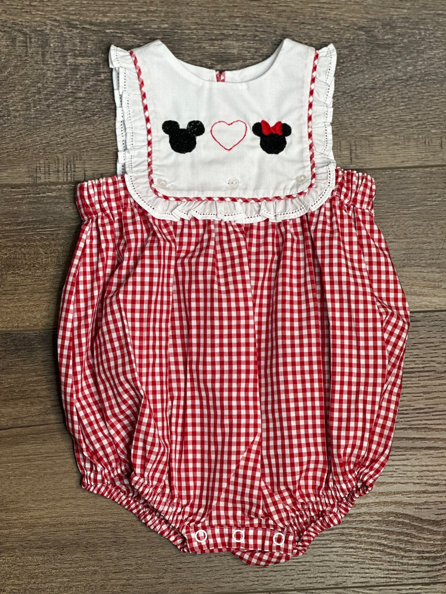 Mickey and Minnie Hand Embroidered Bubble