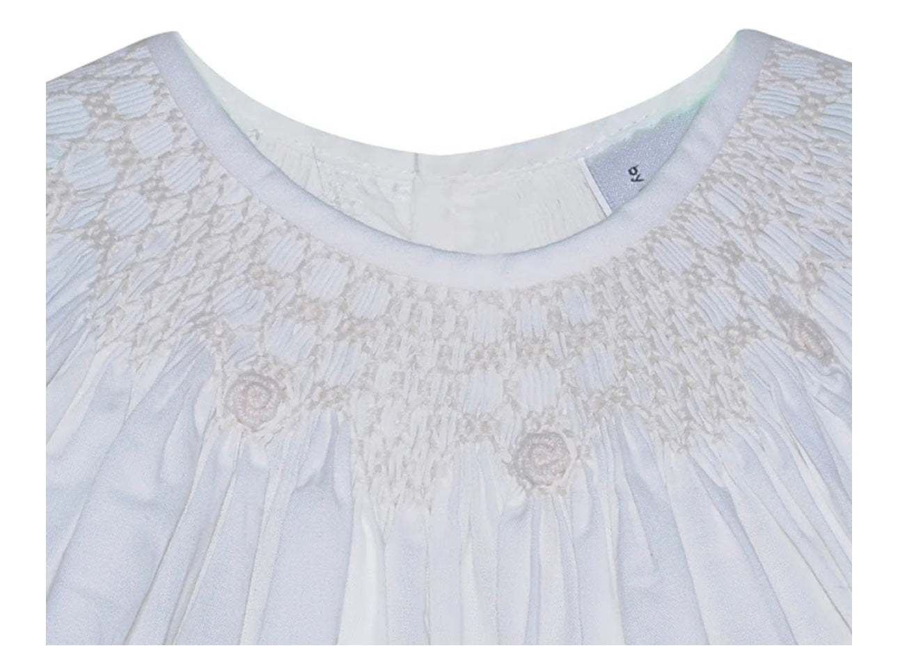 Georgette White Angel Bishop Dress