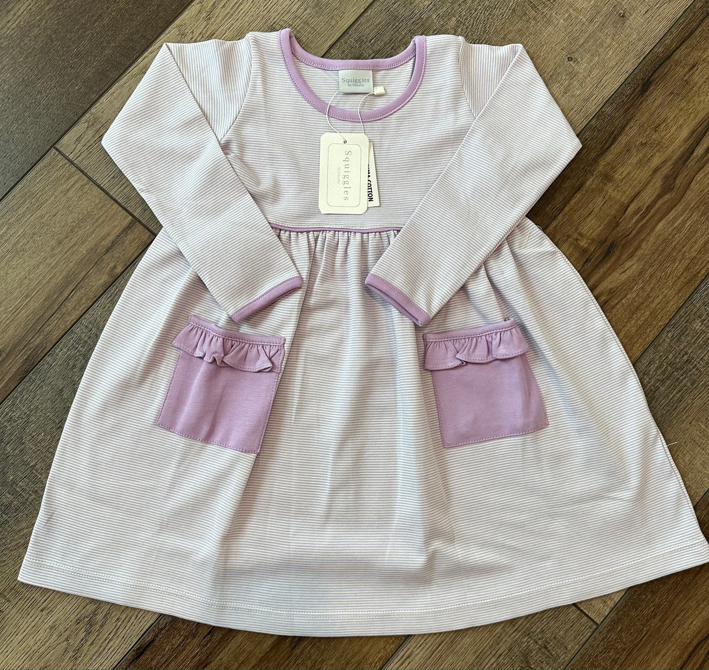 Popover Dress- Lilac- Squiggles by Charlie