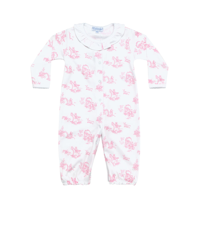 Nella Pima Pink Toile Baby Converter Gown