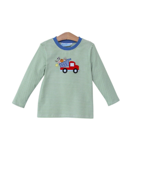 Sports Dump Truck Applique Shirt
