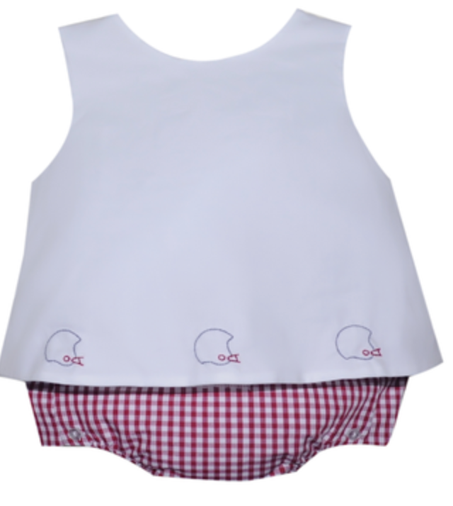 Crimson/Gray Boy Diaper Set