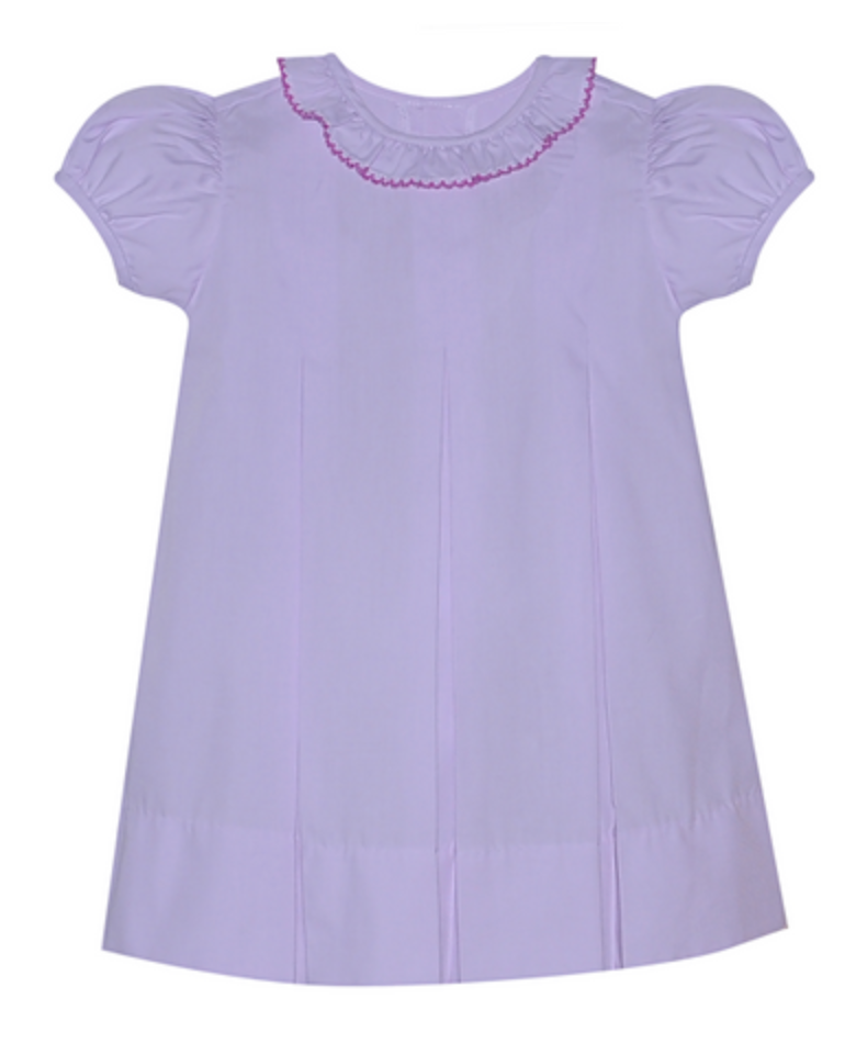 Reese Dress- Ruffle Lavender Collar