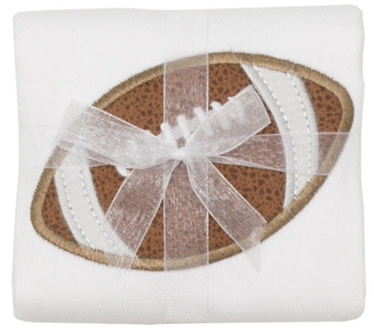 Football Appliqued Burp Cloth