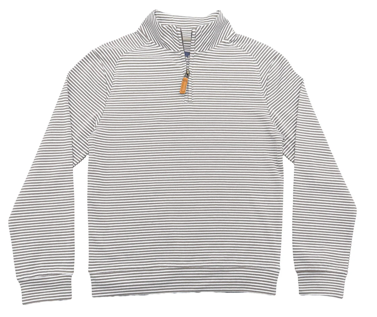 Collins Quarter Zip- Khaki Stripe