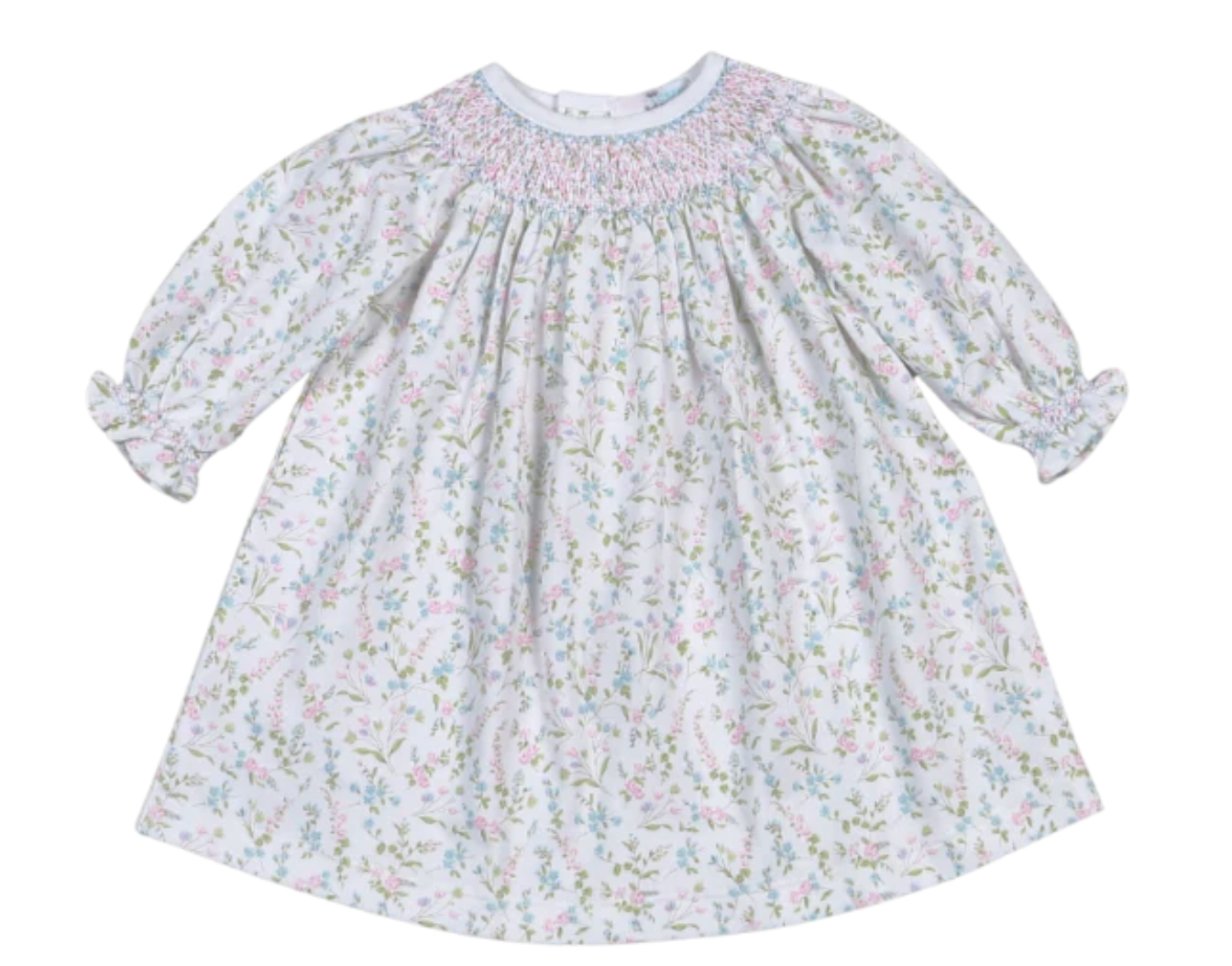 Vivian Floral Hand Smocked Bishop Dress