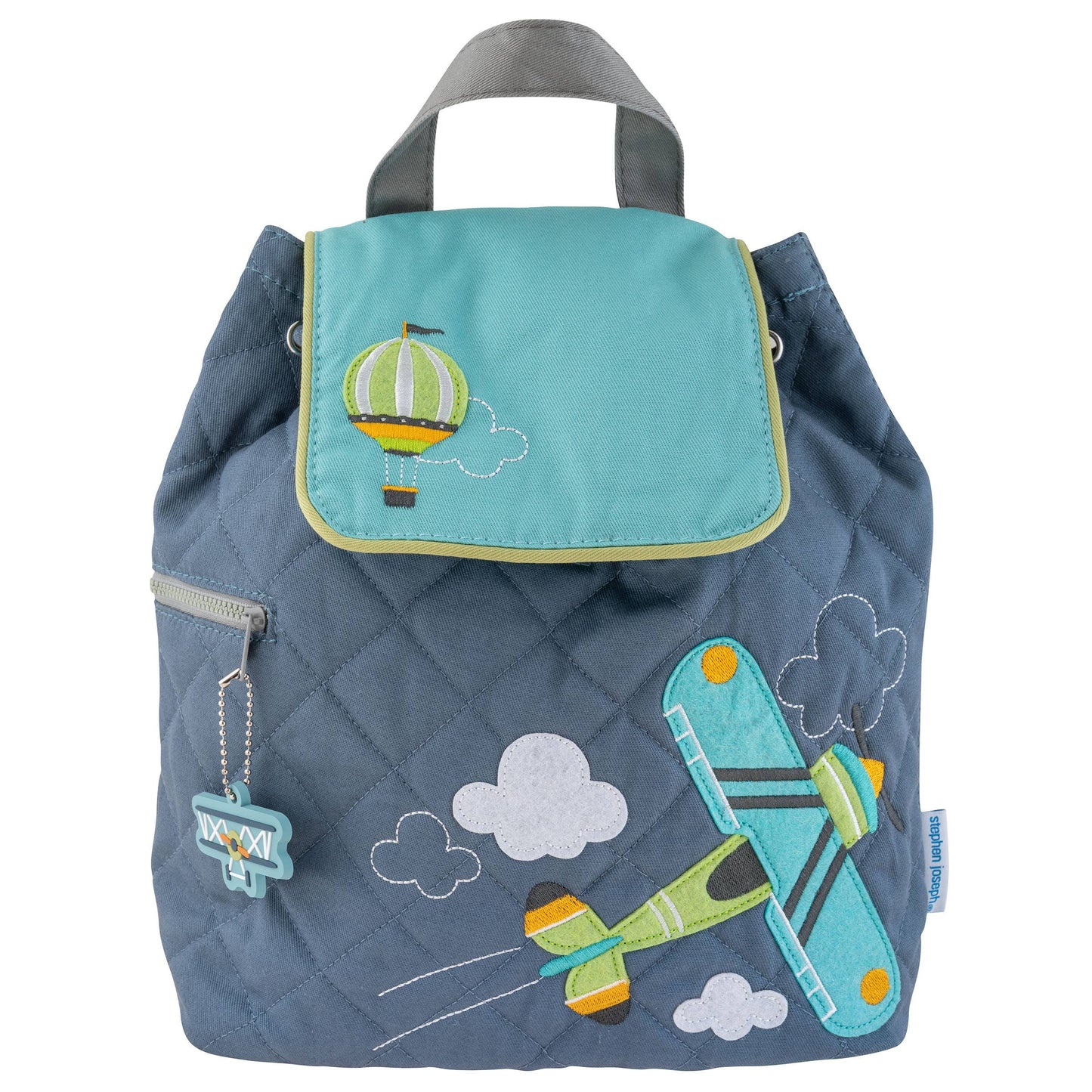 Airplane/Hot Air Balloon Quilted Backpack