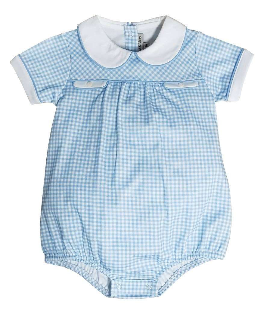 Blue Checks Pima Cotton Bubble