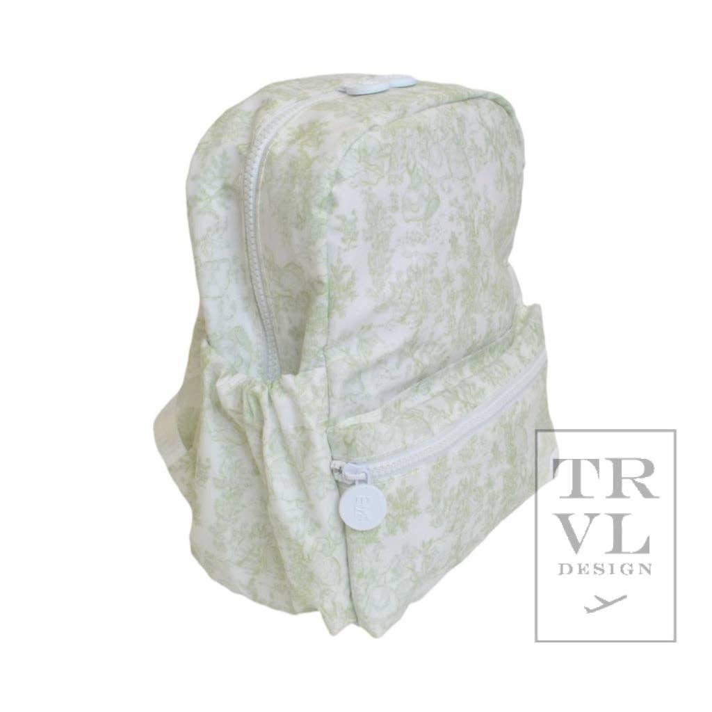 Mini Backer - Bunny Toile Green Backpack