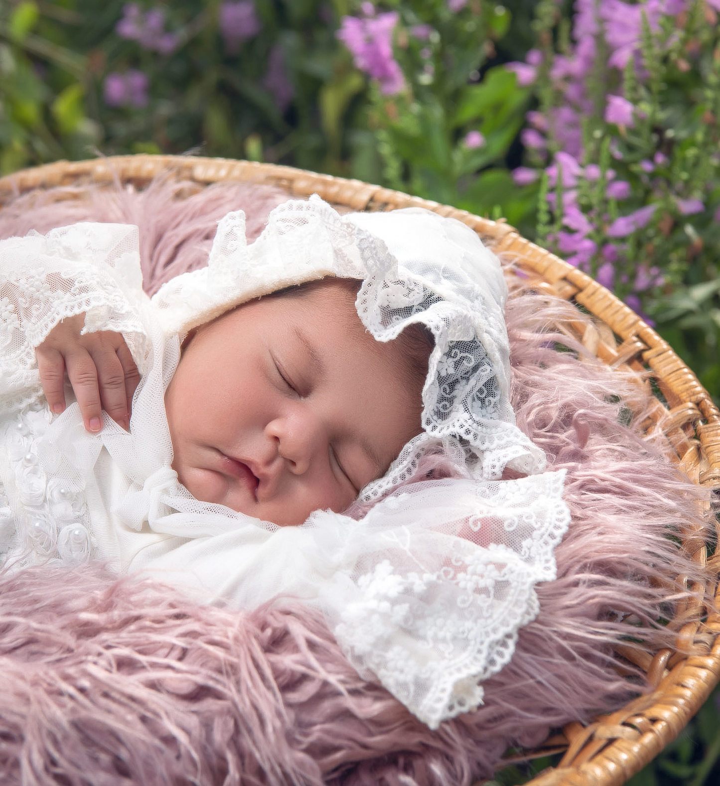 Haute Baby Anna Corinne Baby Bonnet: 0/3M