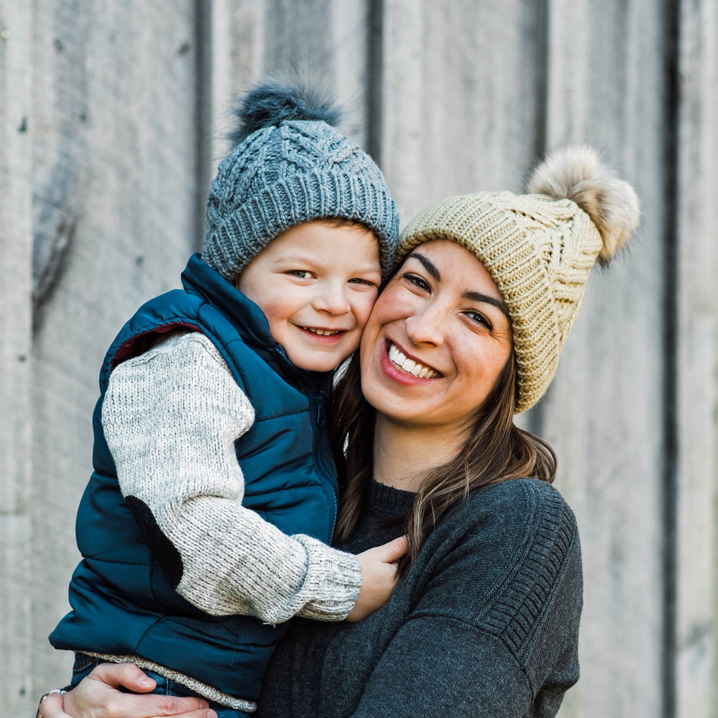 Birch Pop Pom Pom Beanie Hat