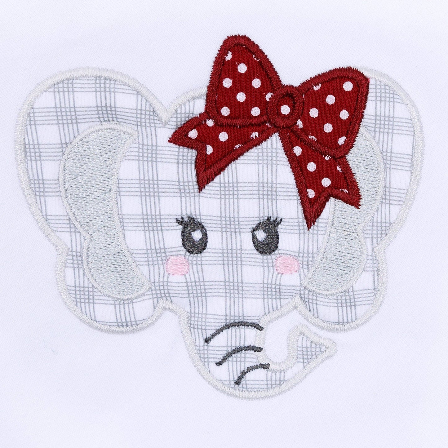 Crimson Cutie Applique Ruffle Bubble