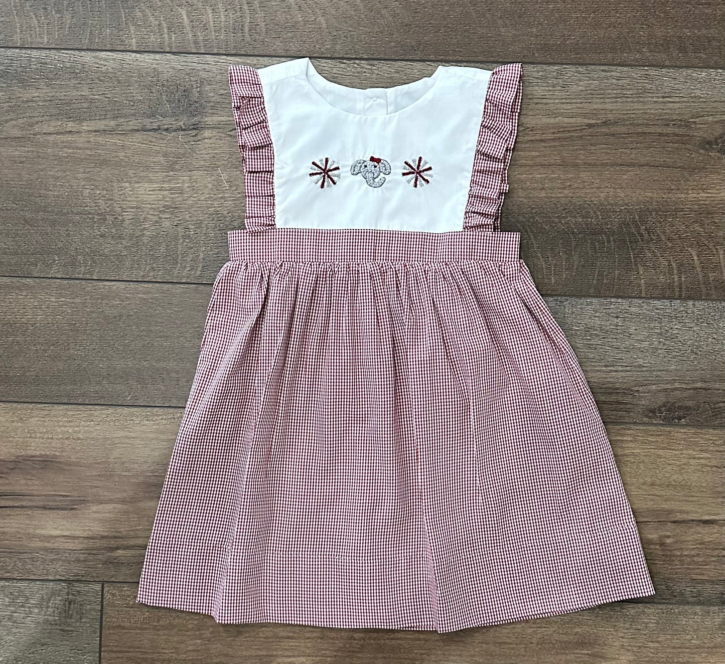 Crimson Elephant French Knot Dress