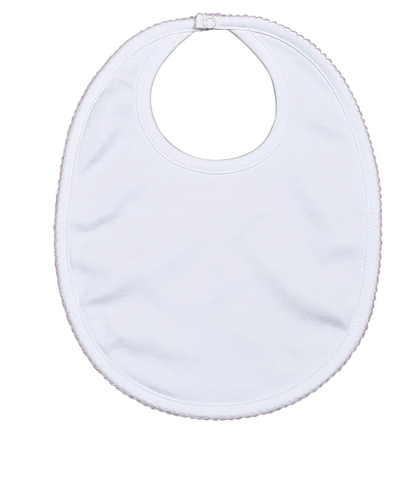 White Pima Bib with White Trim