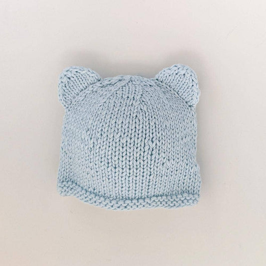 Newborn Blue Teddy Bear Beanie Hat