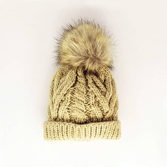 Birch Pop Pom Pom Beanie Hat