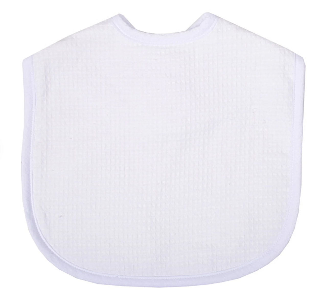 White Seersucker Stripe Pique Toddler Bib by 3 Marthas
