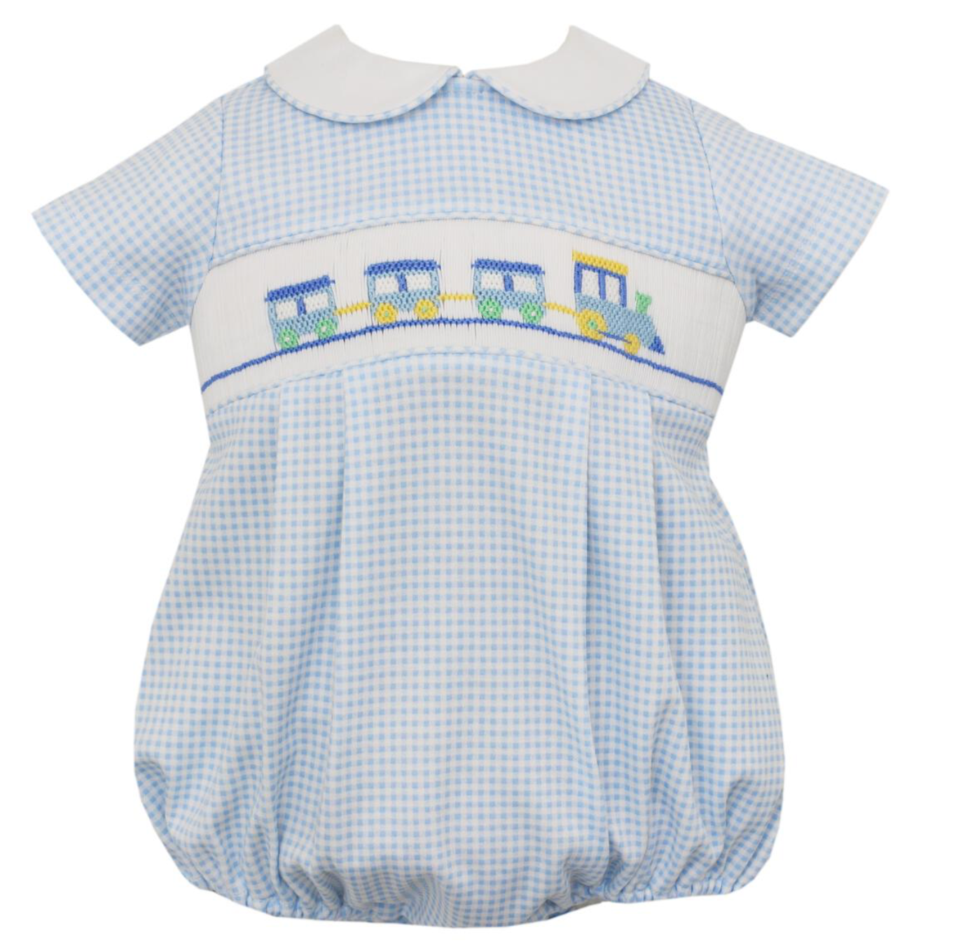 Boy's Bubble - Blue Gingham Knit
