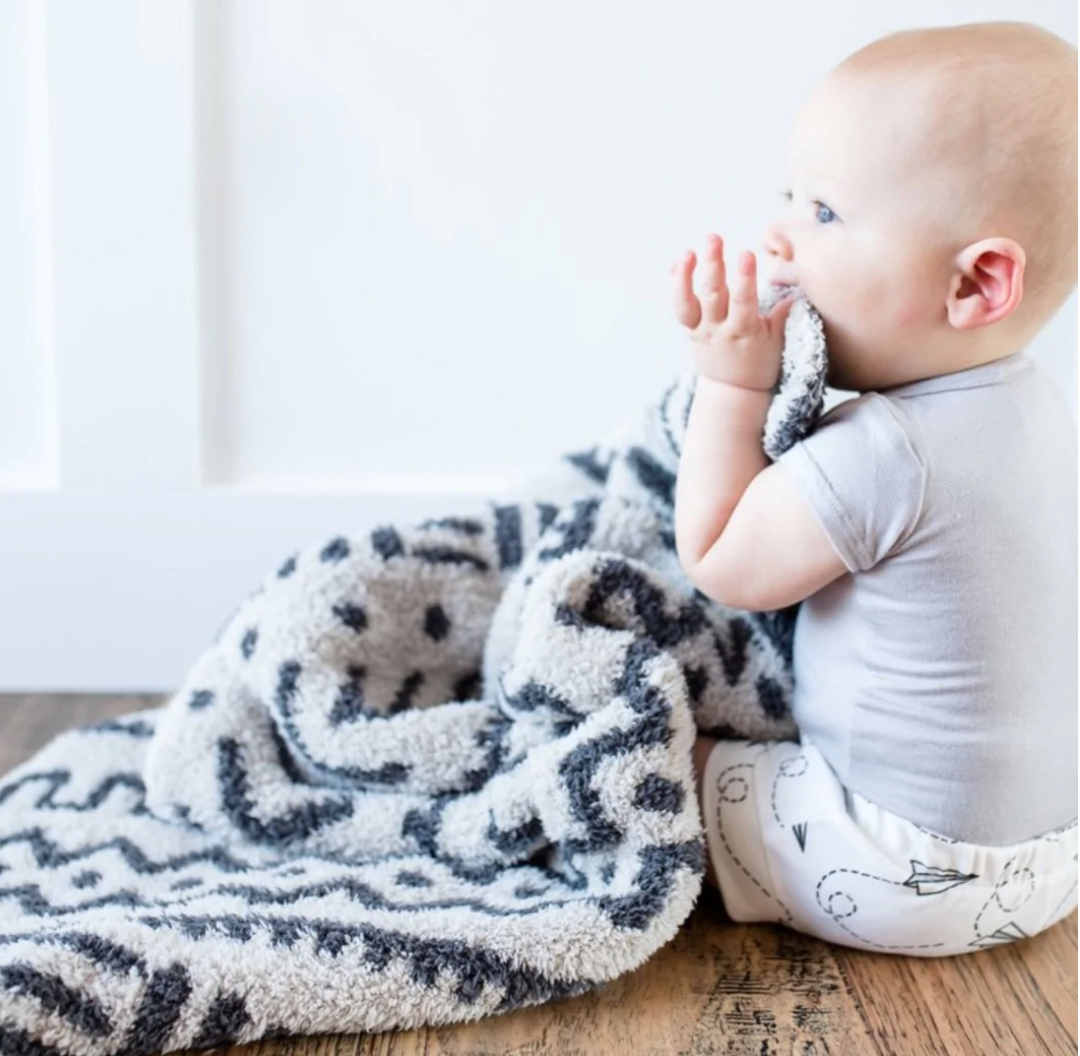 Saranoni Double Layer Bamboni Receiving Blanket- Mudcloth