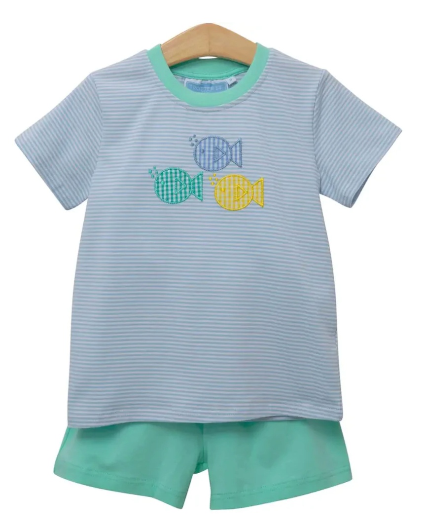 Trotter Street Fish Trio Short Set Pendants by Design Boutique