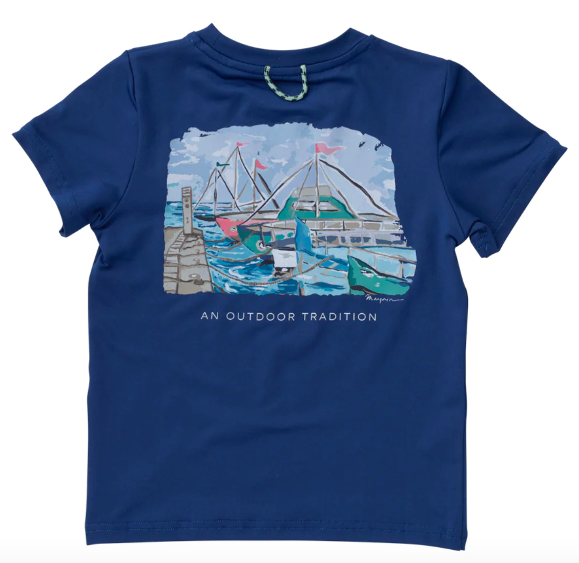 Boys Pro Performance Fishing Tee with Harbor Art
