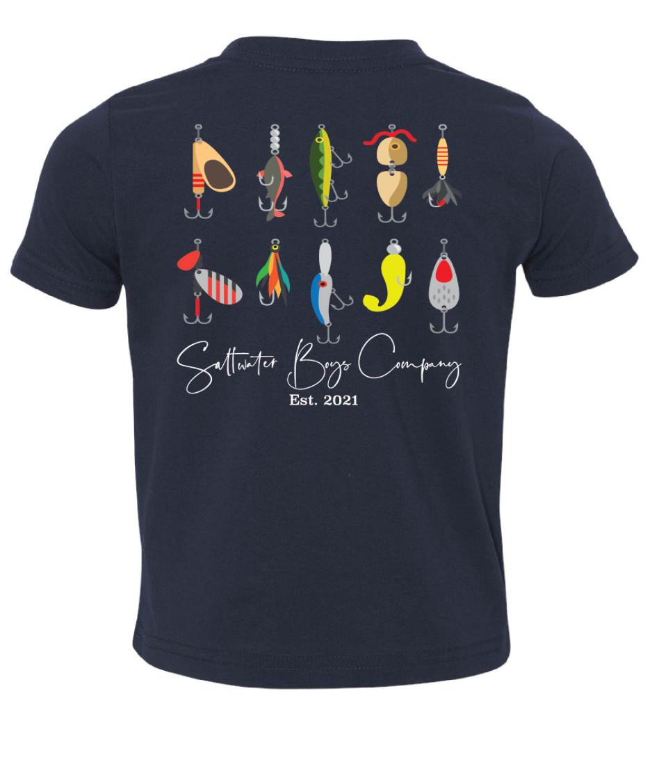 Little Lures Short Sleeve Tee Navy-Saltwater Boys Co
