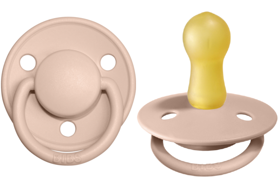 BIBS Pacifier De Lux Latex 2 PK Blush- size 1