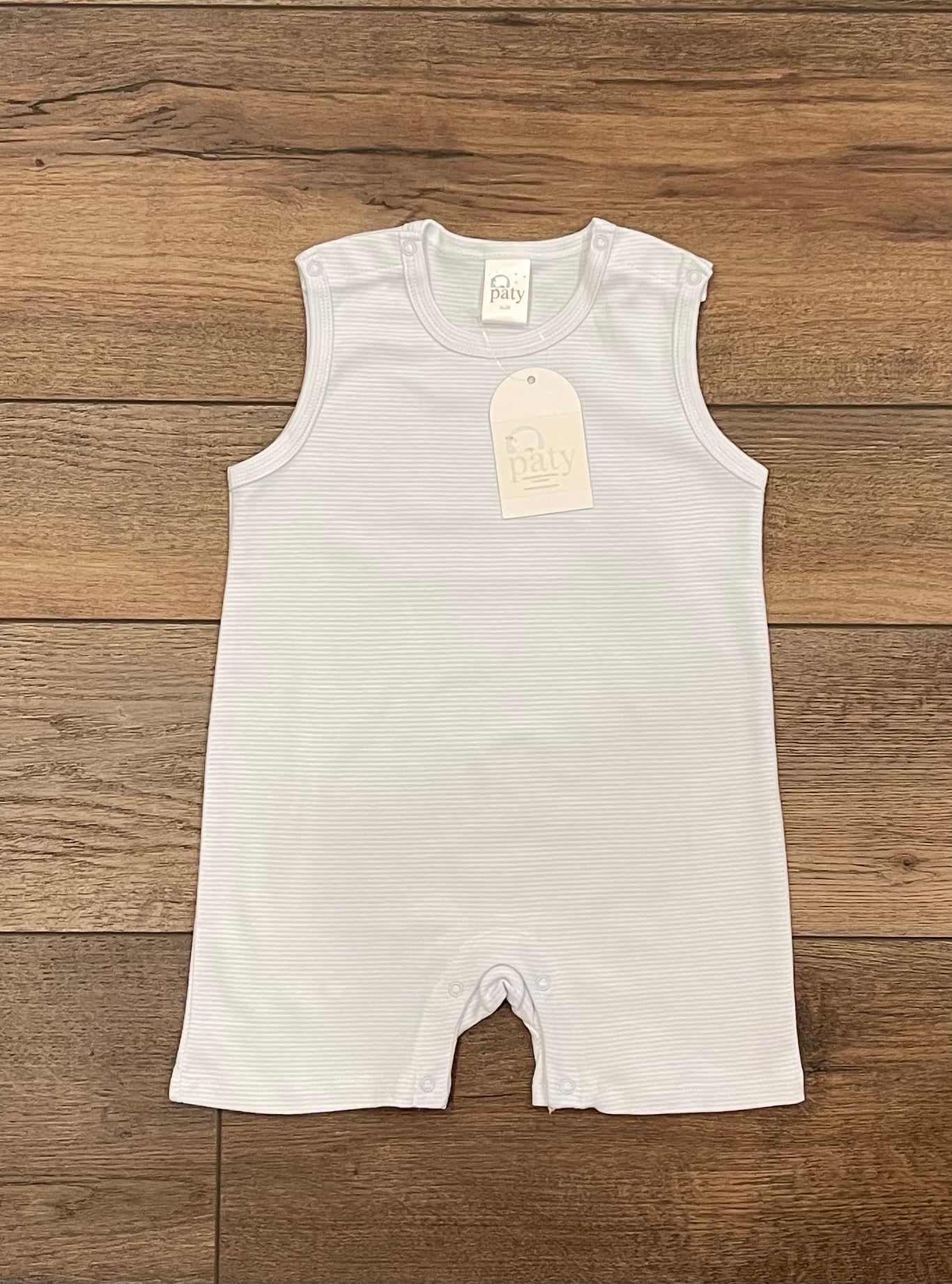 Blue Stripe Sleeveless Romper