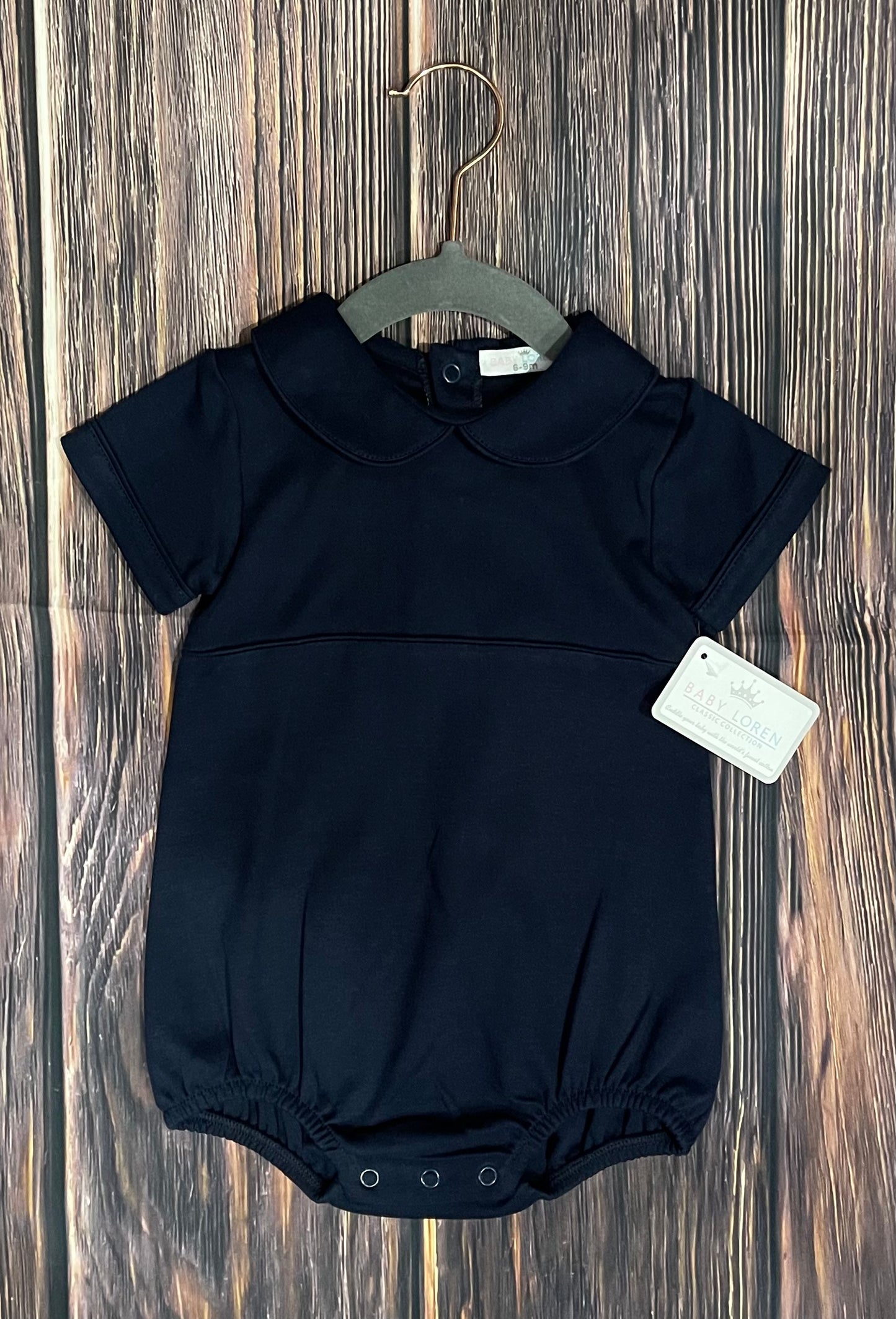 Navy Blue Collared Bubble