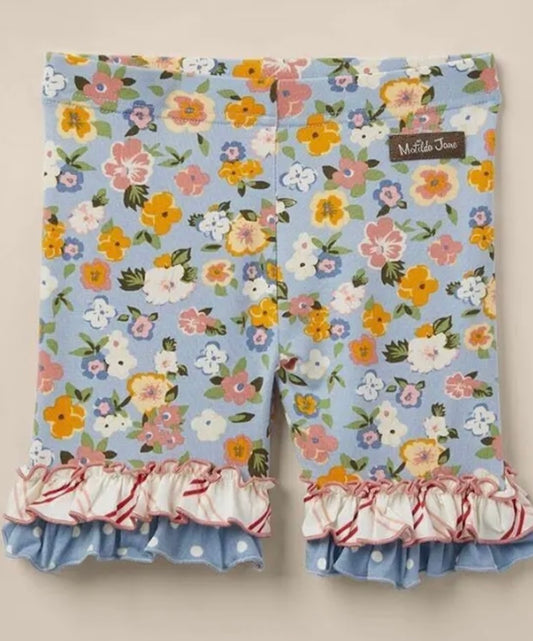 Matilda Jane Heart to Heart Blue Floral Shorties