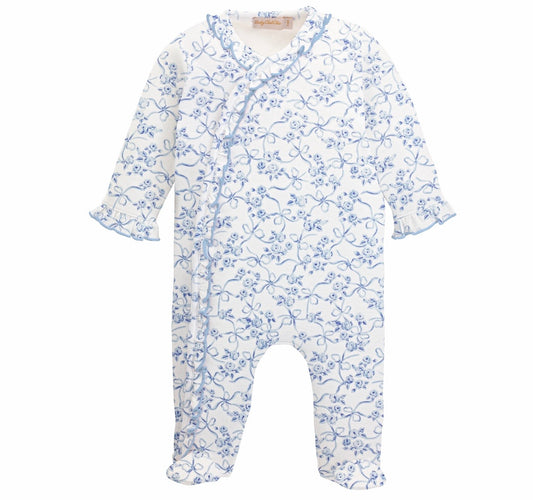 Blue Romantic Ruffle Footie