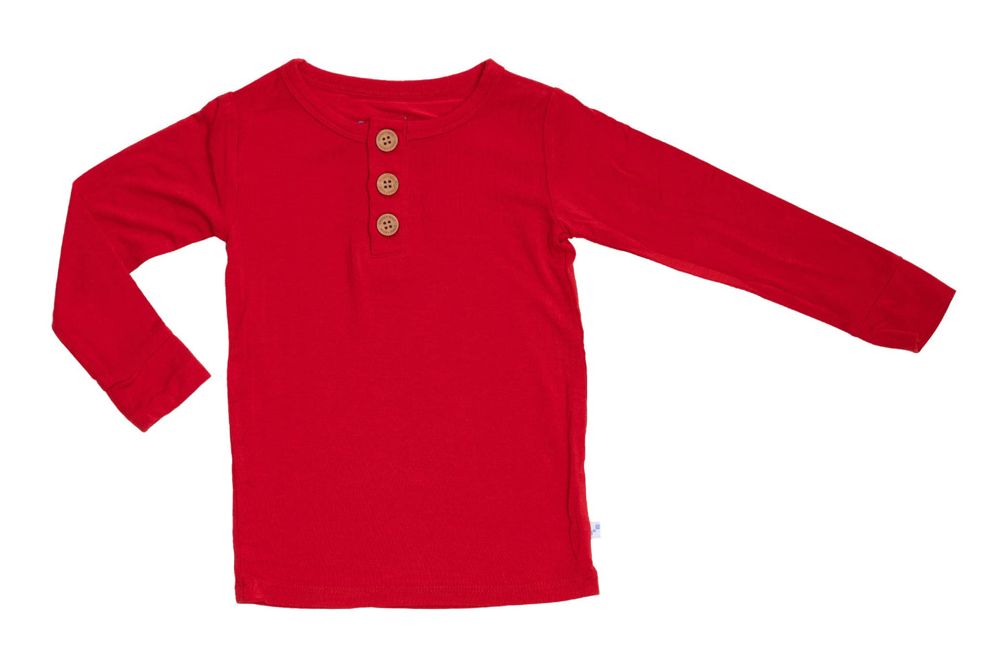 True Red Long Sleeve Henley Pajamas