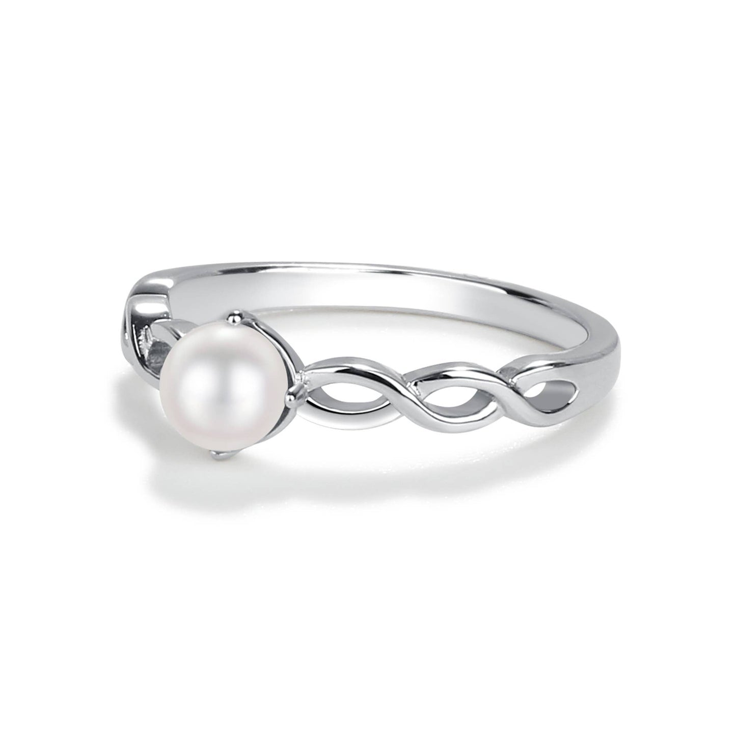 Girls Sterling Silver Freshwater Pearl Ring for Babies and Girls