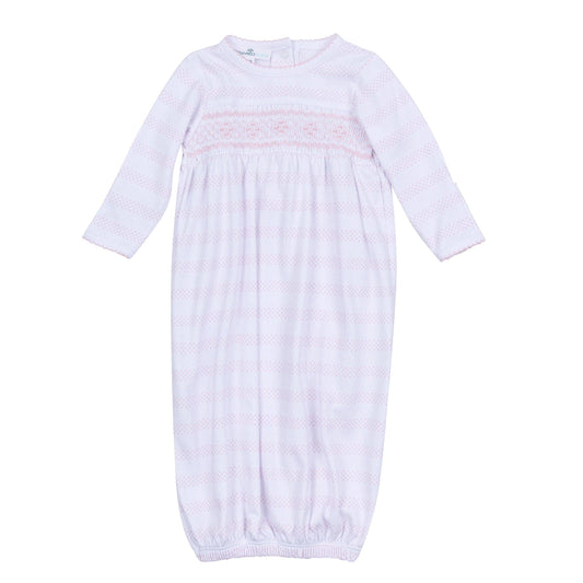 Baby of Mine Smocked Gown - Pink