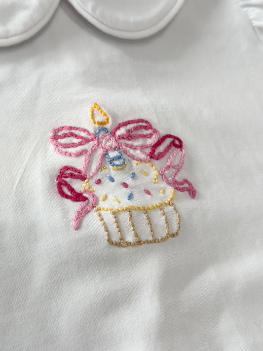 Hand Stitched First Birthday Girl’s Bubble