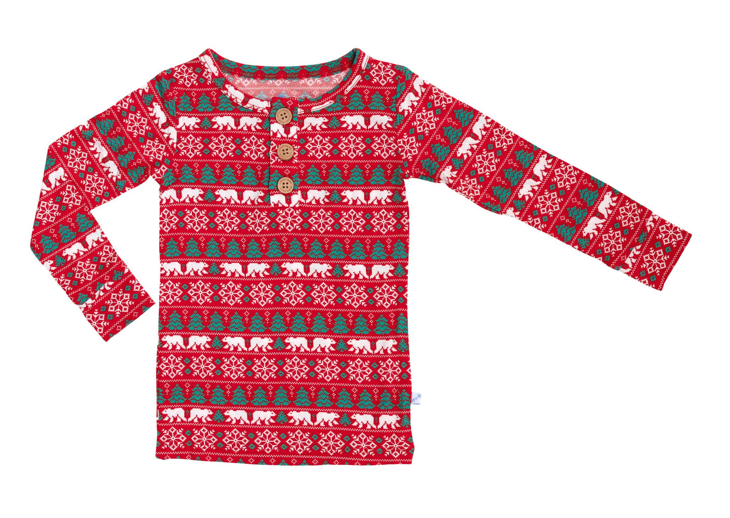 Beary Christmas Long Sleeve Henley Pajamas