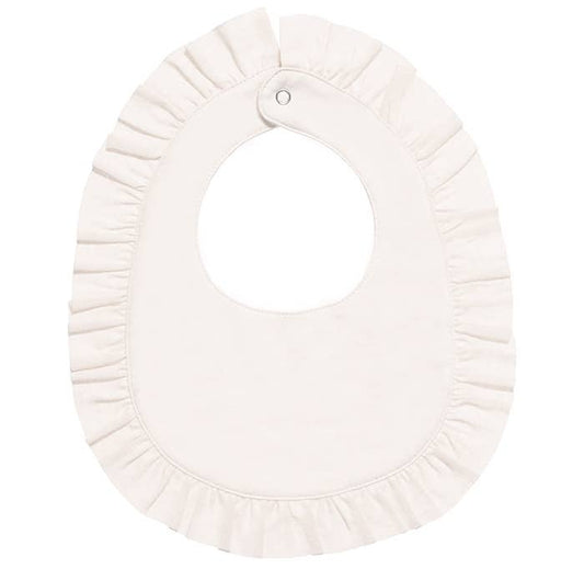 LAYETTE BASIC-Rubie Bib: Eggnog