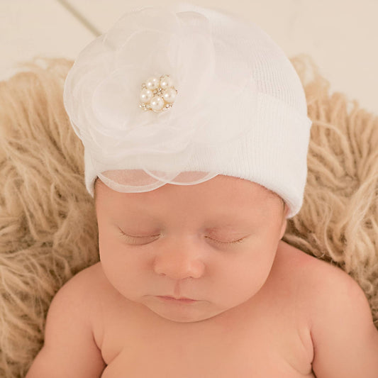 CHARLIZE Flower Newborn Girl Hospital Hat
